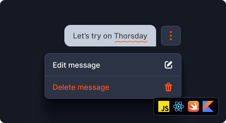 Edit and delete a chat message